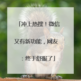 冲上热搜！微信又有新功能，网友：终于舒服了