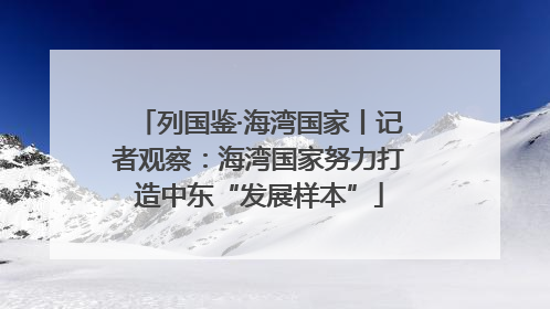 列国鉴·海湾国家丨记者观察：海湾国家努力打造中东“发展样本”