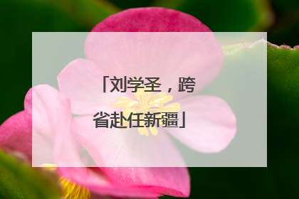 刘学圣，跨省赴任新疆