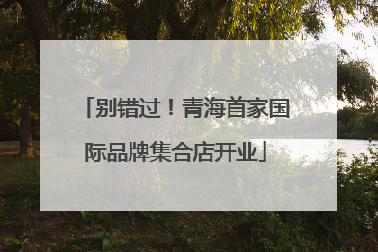 别错过！青海首家国际品牌集合店开业