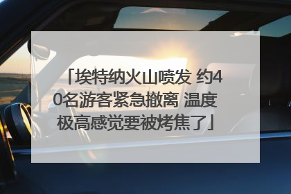 埃特纳火山喷发 约40名游客紧急撤离 温度极高感觉要被烤焦了