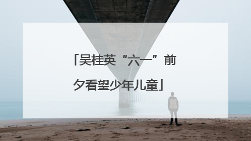 吴桂英“六一”前夕看望少年儿童