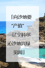 向沙地要“产值”——辽宁科尔沁沙地兴绿见闻