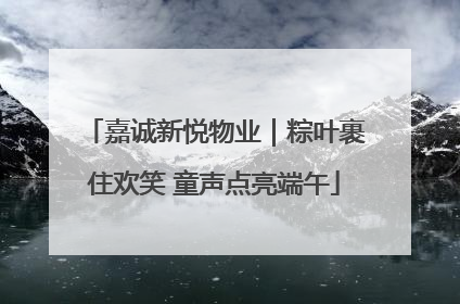 嘉诚新悦物业|粽叶裹住欢笑 童声点亮端午