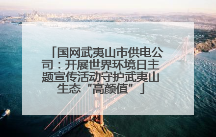 国网武夷山市供电公司：开展世界环境日主题宣传活动守护武夷山生态“高颜值”