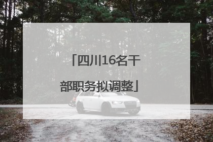 四川16名干部职务拟调整