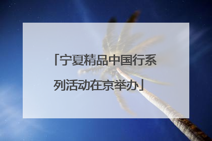 宁夏精品中国行系列活动在京举办