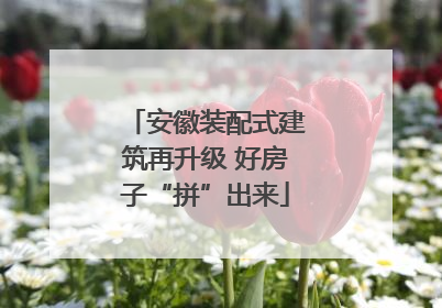 安徽装配式建筑再升级 好房子“拼”出来