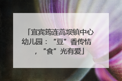 宜宾筠连蒿坝镇中心幼儿园：“豆”香传情，“食”光有爱