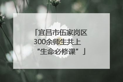 宜昌市伍家岗区300余师生共上“生命必修课”