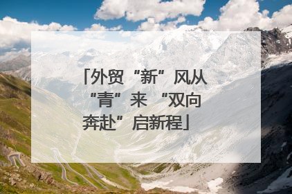 外贸“新”风从“青”来 “双向奔赴”启新程