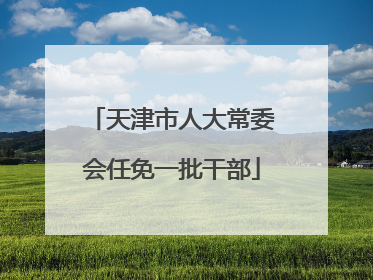 天津市人大常委会任免一批干部
