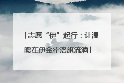 志愿“伊”起行：让温暖在伊金霍洛旗流淌