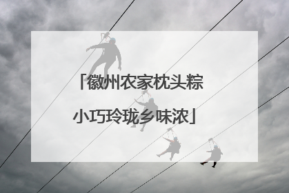 徽州农家枕头粽 小巧玲珑乡味浓