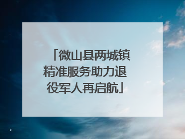 微山县两城镇精准服务助力退役军人再启航