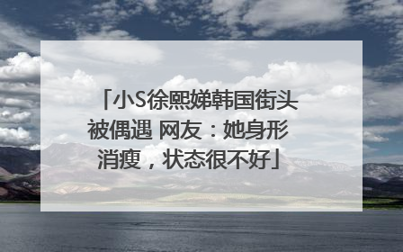 小S徐熙娣韩国街头被偶遇 网友：她身形消瘦，状态很不好