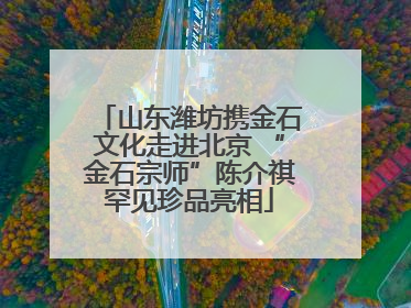 山东潍坊携金石文化走进北京 “金石宗师”陈介祺罕见珍品亮相