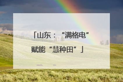 山东：“满格电”赋能“慧种田”