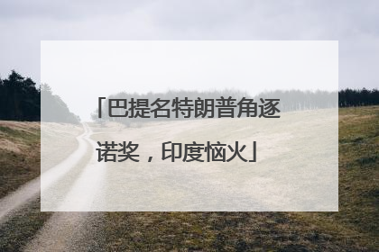 巴提名特朗普角逐诺奖，印度恼火