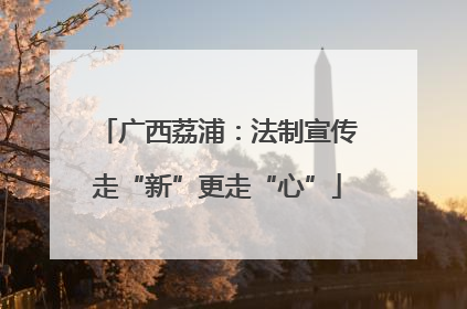 广西荔浦：法制宣传走“新”更走“心”