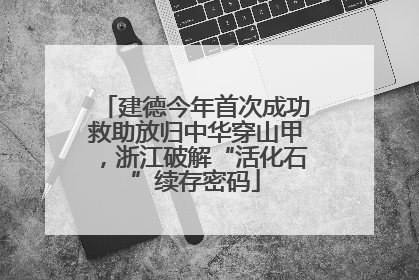 建德今年首次成功救助放归中华穿山甲，浙江破解“活化石”续存密码