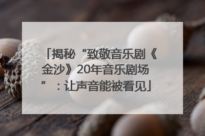 揭秘“致敬音乐剧《金沙》20年音乐剧场”：让声音能被看见