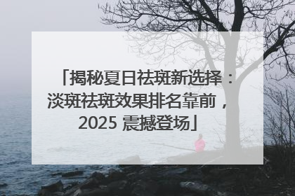 揭秘夏日祛斑新选择：淡斑祛斑效果排名靠前，2025 震撼登场