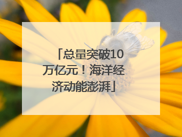 总量突破10万亿元！海洋经济动能澎湃