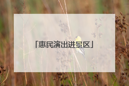 惠民演出进景区