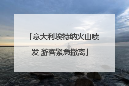 意大利埃特纳火山喷发 游客紧急撤离