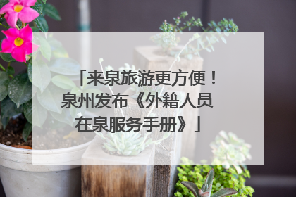 来泉旅游更方便！泉州发布《外籍人员在泉服务手册》