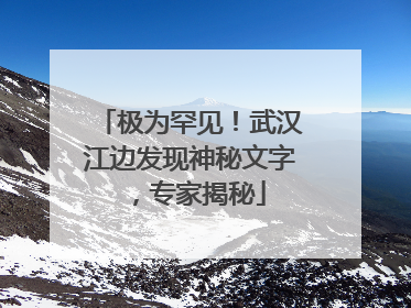 极为罕见！武汉江边发现神秘文字，专家揭秘