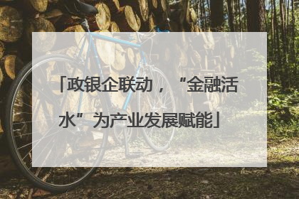 政银企联动，“金融活水”为产业发展赋能