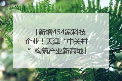 新增454家科技企业！天津“中关村”构筑产业新高地