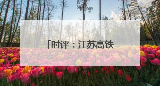 时评：江苏高铁新图绘就，通达之路活力迸发