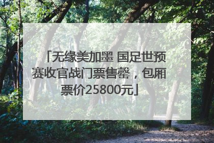 无缘美加墨 国足世预赛收官战门票售罄，包厢票价25800元