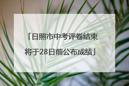 日照市中考评卷结束 将于28日前公布成绩