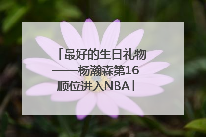 最好的生日礼物——杨瀚森第16顺位进入NBA