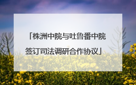 株洲中院与吐鲁番中院签订司法调研合作协议