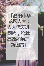濮阳市华龙区人大：人大代表进网格，绘就高效能治理新图景