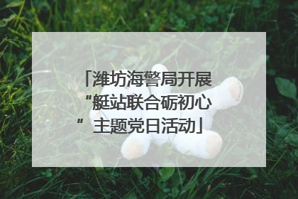潍坊海警局开展“艇站联合砺初心”主题党日活动