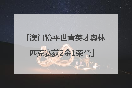 澳门镜平世青英才奥林匹克赛获2金1荣誉