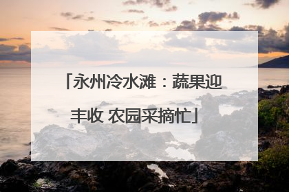 永州冷水滩：蔬果迎丰收 农园采摘忙