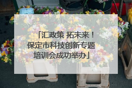汇政策 拓未来！保定市科技创新专题培训会成功举办