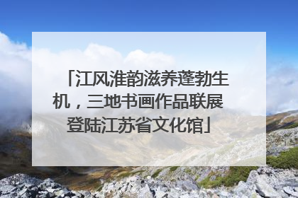 江风淮韵滋养蓬勃生机，三地书画作品联展登陆江苏省文化馆