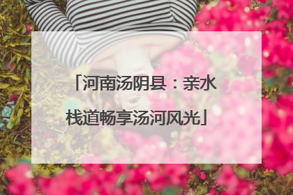 河南汤阴县：亲水栈道畅享汤河风光