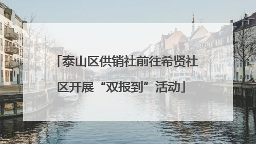 泰山区供销社前往希贤社区开展“双报到”活动