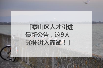 泰山区人才引进最新公告，这9人递补进入面试！