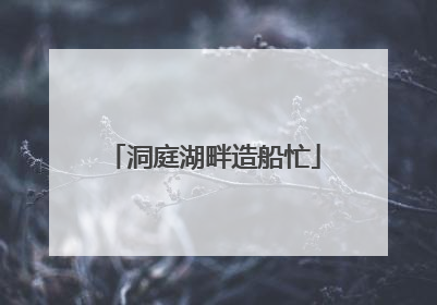 洞庭湖畔造船忙