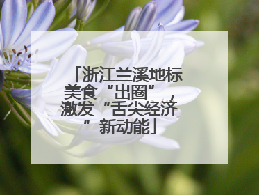 浙江兰溪地标美食“出圈”，激发“舌尖经济”新动能